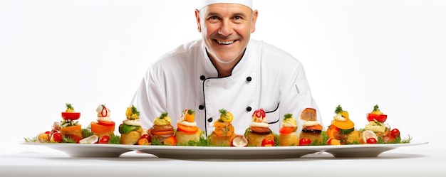 Kucharz pokazujący talerz